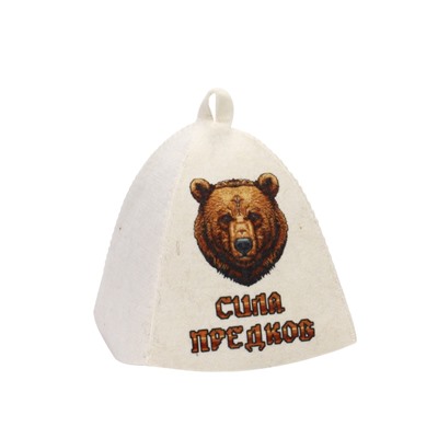 Шапка для бани и сауны «Сила предков», полиэфир, шерсть