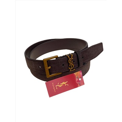 Ремень женский  из натуральной замши, цвет шоколад