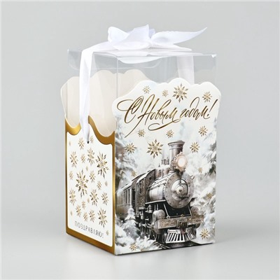 Коробка подарочная новогодняя складная «Новогодний поезд», 7×12×7 см