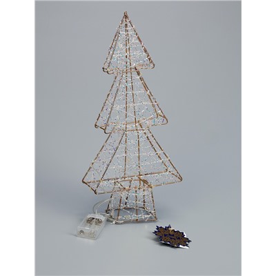 УЦЕНКА Фигура световая «Ёлочка», 36×17×6 см, 20 LED, от батареек ААх2, свечение тёплое белое
