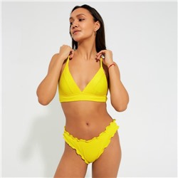 Купальник женский раздельный MINAKU со сборками цвет жёлтый, размер 42