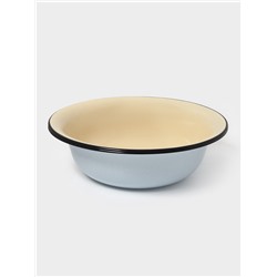 Таз эмалированный, 12 л, без декора, цвет слоновой кости