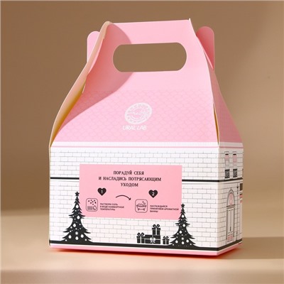 Соль для ванны URAL LAB «С Новым Годом», 500 г, аромат клубники в шампанском, Новый Год