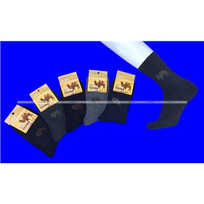 Термоноски мужские верблюжья шерсть внутри махра арт. 1307