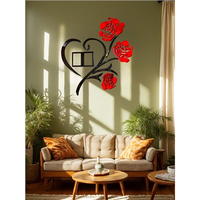 Наклейка интерьерная с фоторамками TAKE IT EASY «Розы», декор настенный, панно 100×100 см