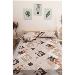 Простыня на резинке перкаль Опавшие листья НАТАЛИ, 907548