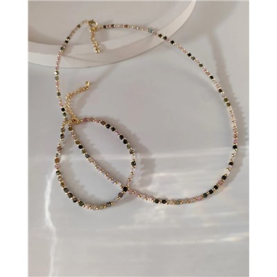 Комплект из натуральных камней и кристаллов