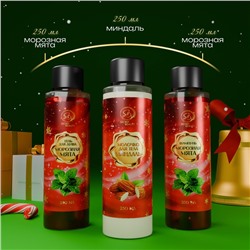 Новогодний подарочный набор косметики «Новогодние огни», с ароматом миндаля и мяты. Красная серия.