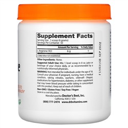 Doctor's Best, Чистый порошок L-аргинина, 10,6 унций (300 г)