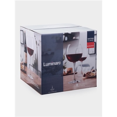 Бокалы для вина Luminarc Tasting Time, 650 мл, набор 4 шт., стекло, прозрачные