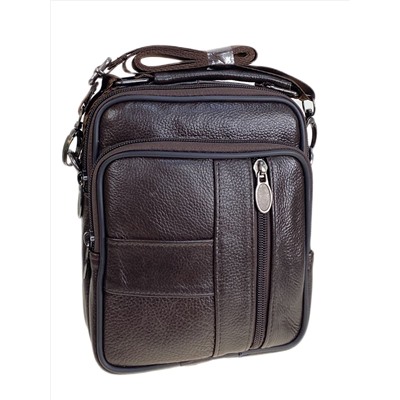 Сумка мужская из натуральной кожи, цвет черный