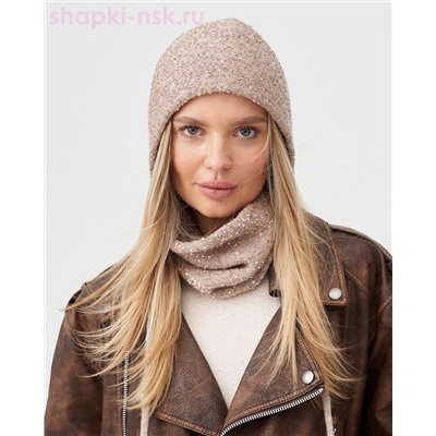 Фея пряжа Альпака пайетки Чепчик (56-58)