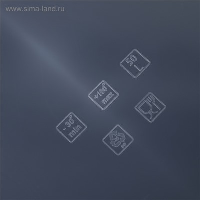 Ящик для хранения, 50 л, 53×38×30 см, с крышкой, прозрачный