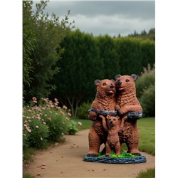 Садовая фигура из полистоуна «Мишки-семейка», 45×25×32 см