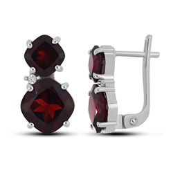 Серьги из серебра гранат, Пенелопа