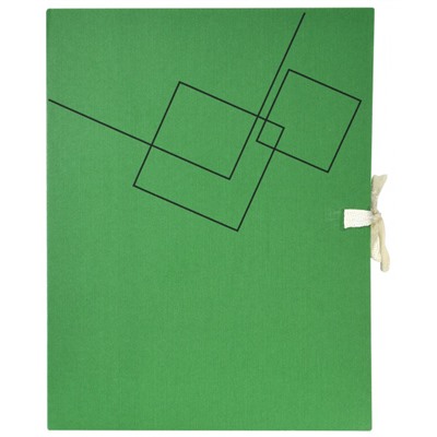 Короб архивный микрогофрокартон с завязками 75мм RB91-75G разборный зеленый inФОРМАТ