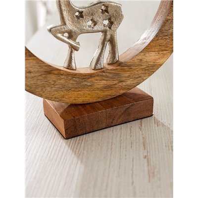 Сувенир интерьерный в деревянном кольце «Оленёнок», 30×8×33 см