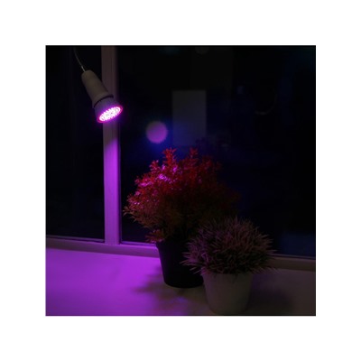 Фитолампа для растений Luazon, светодиодная, E27, 4.5 Вт, IP44, 220 В, 270°, биколорная