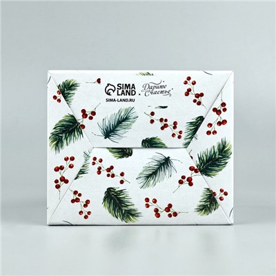 Коробка новогодняя для мини-букетов «С Новым годом», 12×17×10 см
