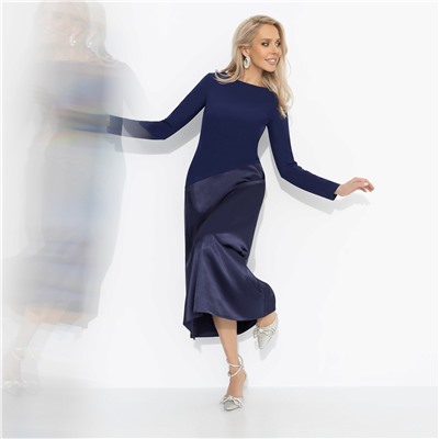 Платье комбинированное с шёлком, Нежная утонченность (моя мудрость)