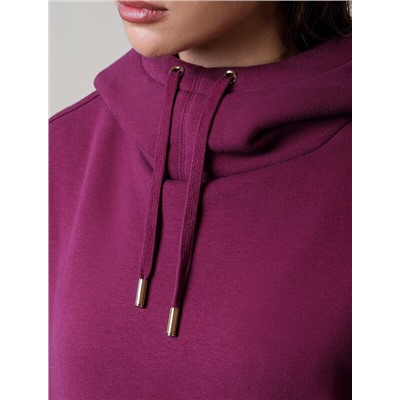 Худи среднего объема из футера трехнитики c начесом