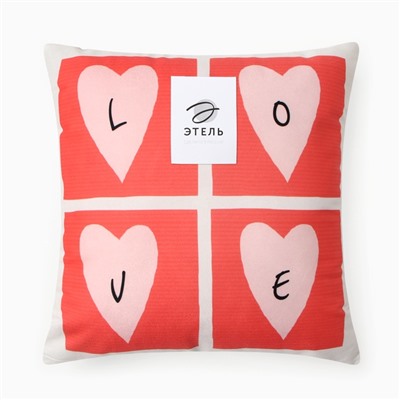 Подушка декоративная «Этель» Love, 40×40 см, велюр