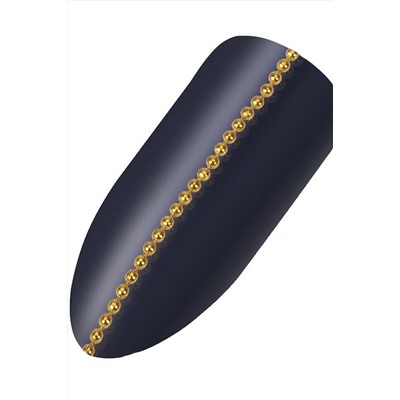 Nail Art Цепочка мелкий шарик, 95 см, золотистый KRISTALLER, 1107610