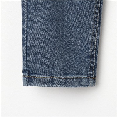 Полукомбинезон для девочек, цвет синий, рост 74 см