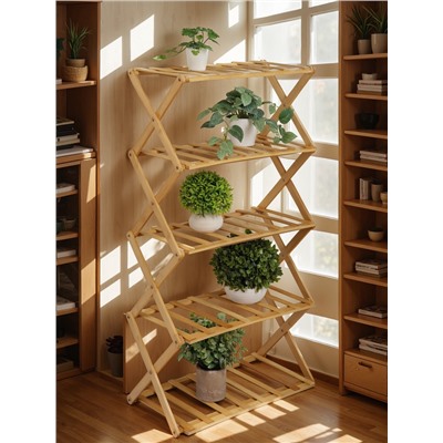 Стеллаж универсальный, 5 полок, 50×25×89 см, напольный, открытый, Greengo