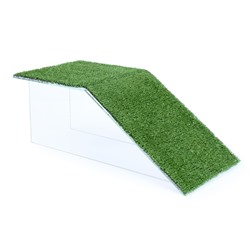 Мостик для черепахи односторонний № 5 с травой, 42×20×16 см