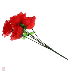 Букет искусственных цветов розы, 34 см, ткань, пластик, железная проволока