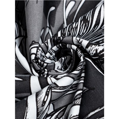 Шторы для кухни с подхватами «Этель» Palm leaves, 149×180 см, комплект - 2 шт.