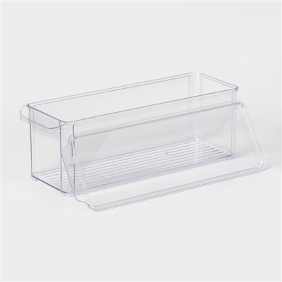 Контейнер для холодильника с крышкой IDEA, 10×30×10 см, пластик, прозрачный