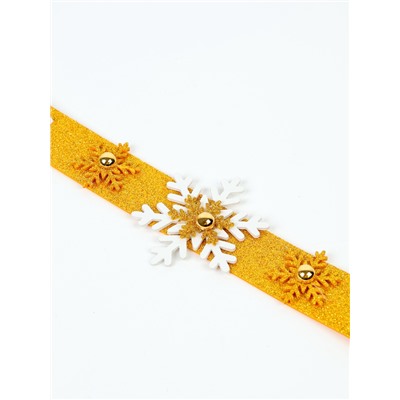 Карнавальный браслет новогодний «Снежинка», золотой
