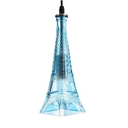 Светильник подвесной «Эйфель» Е14 40 Вт синий 8×8×27-127 см