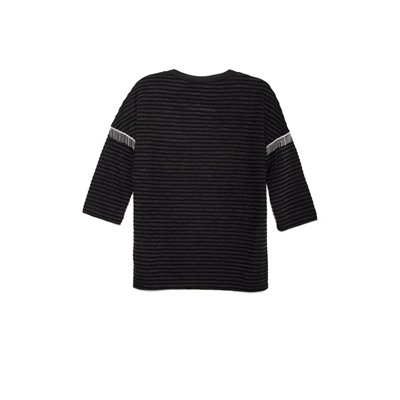 Джемперы CONTE LD 853 Ультрамодный фактурный джемпер с металлическим декором на рукавах