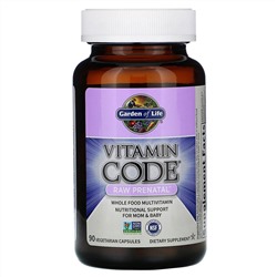 Garden of Life, Vitamin Code, RAW Prenatal, 90 вегетарианских капсул