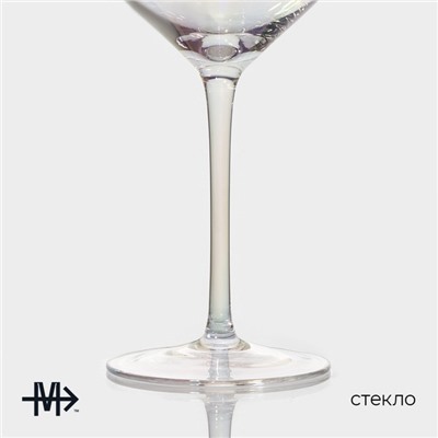 Бокал для вина Magistro «Иллюзия», 550 мл, 10×24 см, стекло, перламутровый