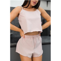 Пижама женская топ и шорты ПЖЛ-01 (Капучино)
