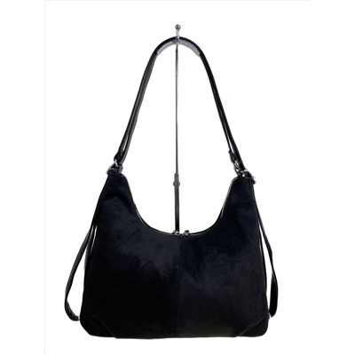 Женская сумка из искусственной замши, цвет черный