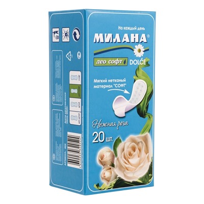 Ежедневные прокладки Милана DOLCE Део Софт Нежная Роза