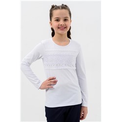 Блузка Оксана длинный рукав детский (Белый)