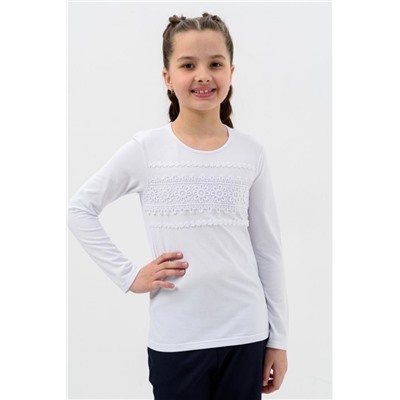 Блузка Оксана длинный рукав детский (Белый)