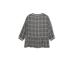 Блузка женская CONTE Блузка женская в клетку из вискозы премиального качества LBL 1049 темно-голубог