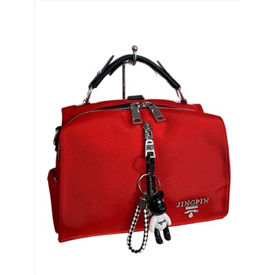 Женская сумка-рюкзак из текстиля, цвет красный