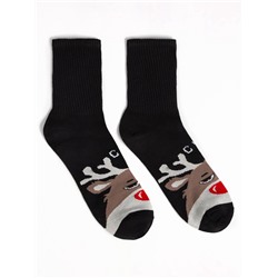 Новогодний подарок. Подарочный набор термос и носки 3 пары KAFTAN Bad Santa, размер 41-44 (27-29 см)