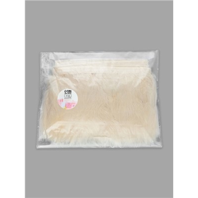 Перья марабу декоративные, на ленте, 8-10 см, 5±0.5 м, бежевые