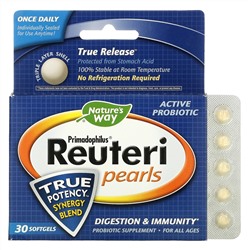 Nature's Way, Primadophilus Reuteri Pearls, 30 капсул