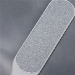 Пилка для пяток, овальная, лазерная, двусторонняя, 23 см, белая