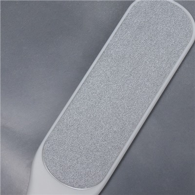 Пилка для пяток, овальная, лазерная, двусторонняя, 23 см, белая